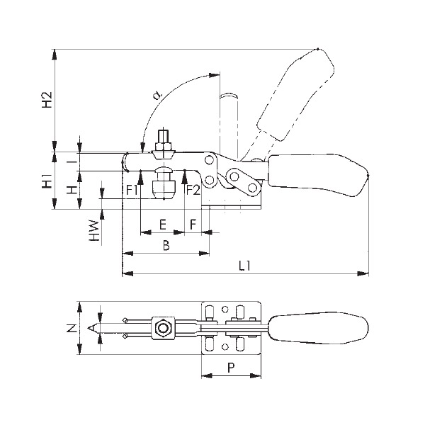 Horizontal Toggle Clamp Series | Ergonomic & Durable – No. 6830 - PSBB ...